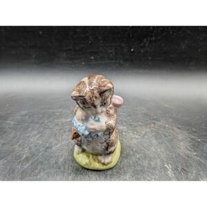 Royal Albert Miss Moppet Beatrix Potter Figurine Cat Mouse England 1989 Vintage‎